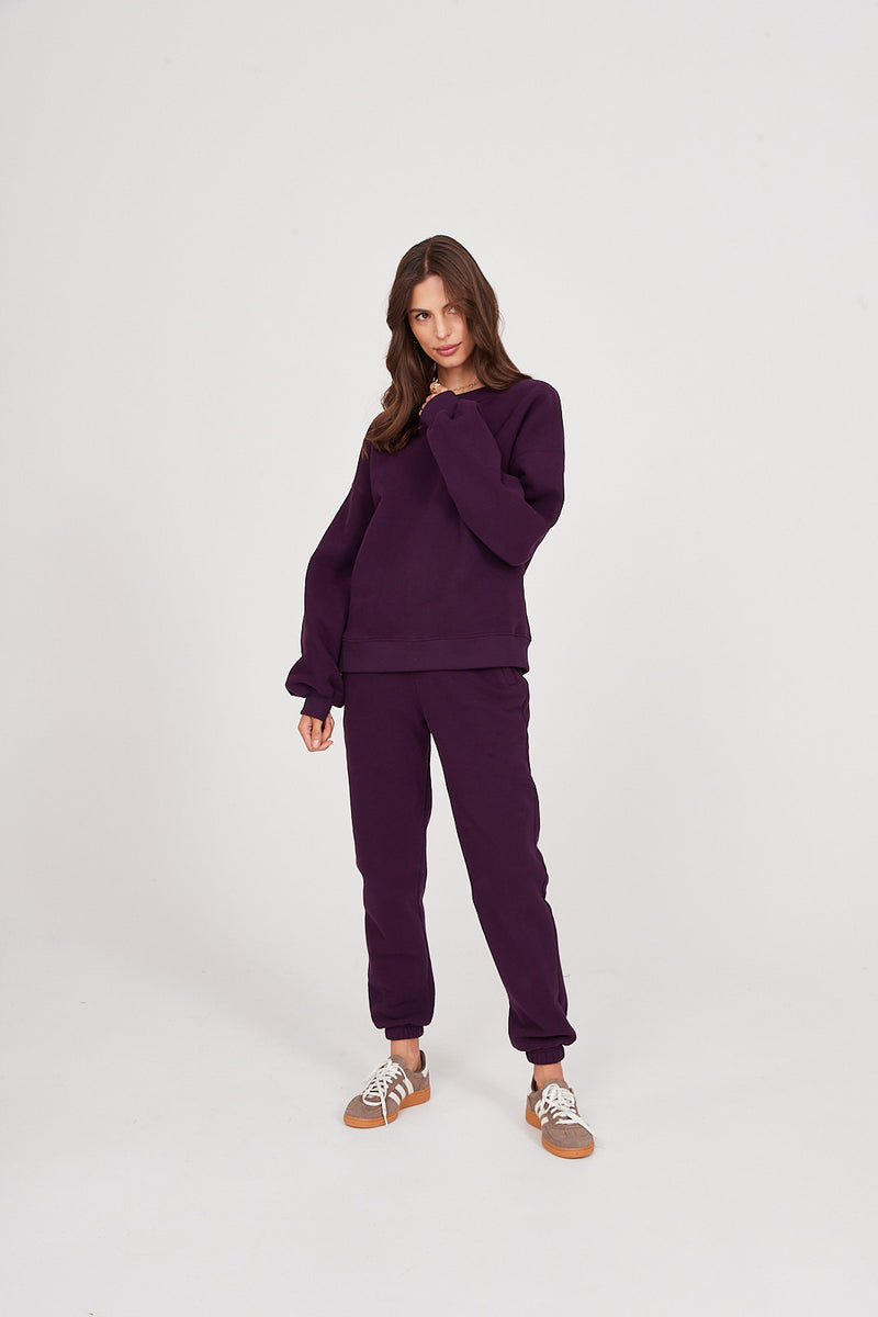 Bluza Boyfriend plum