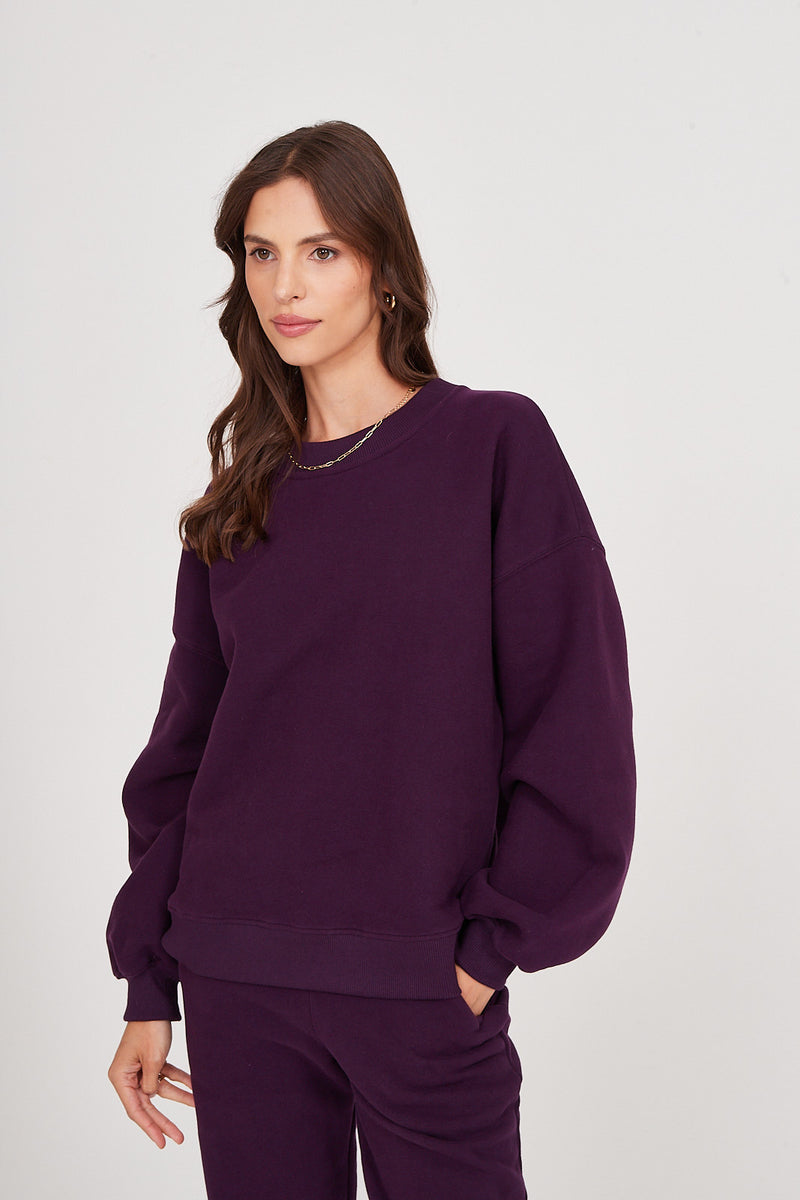 Bluza Boyfriend plum