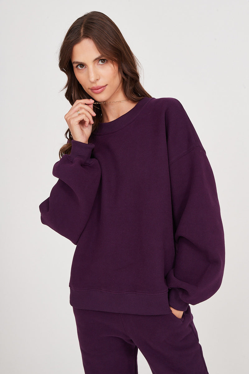 Bluza Boyfriend plum