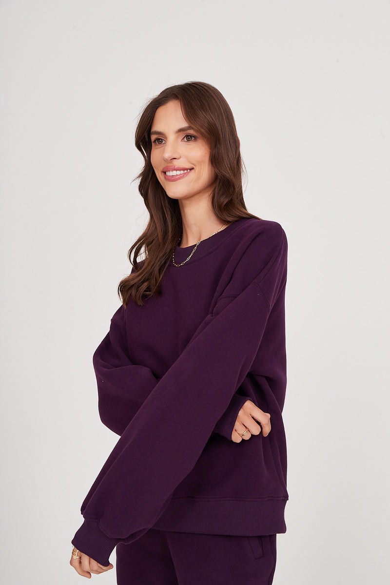 Bluza Boyfriend plum