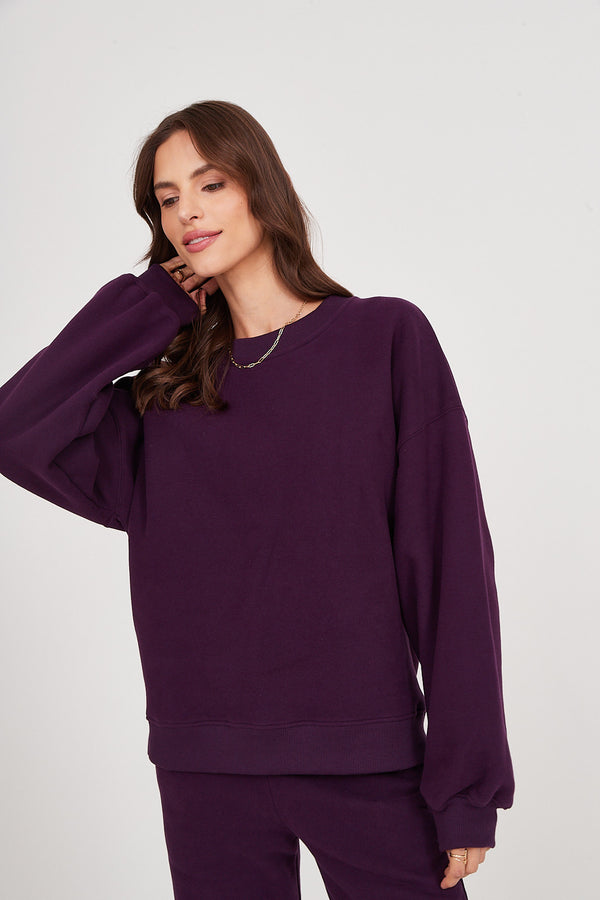 Bluza Boyfriend plum