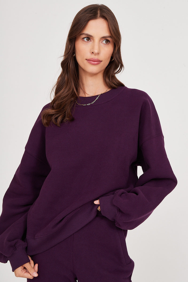 Bluza Boyfriend plum