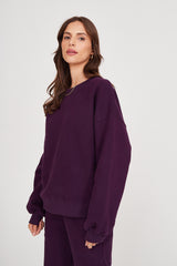 Bluza Boyfriend plum