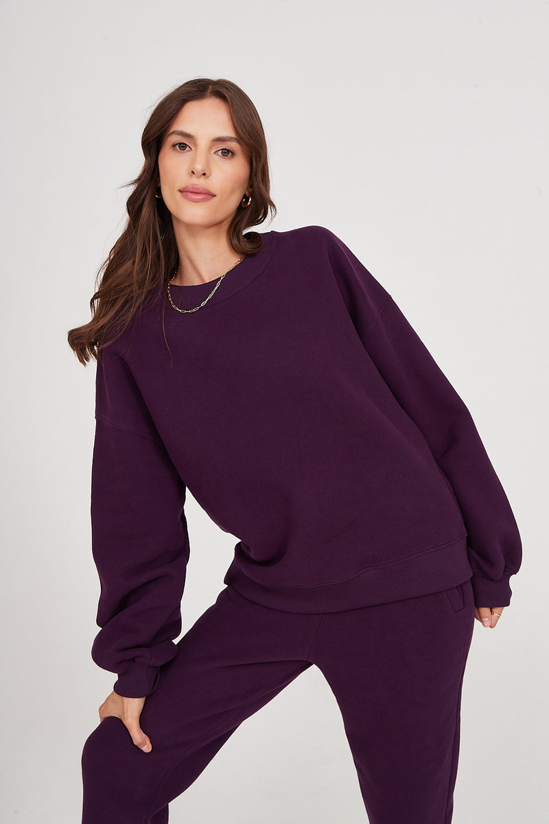 Bluza Boyfriend plum