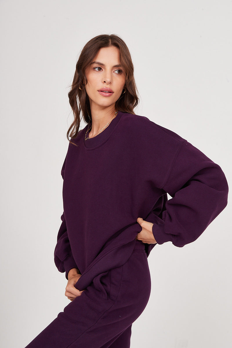 Bluza Boyfriend plum