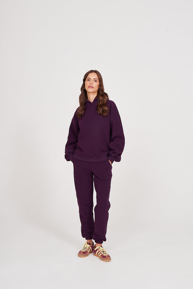 Bluza Boyfriend Hoodie plum