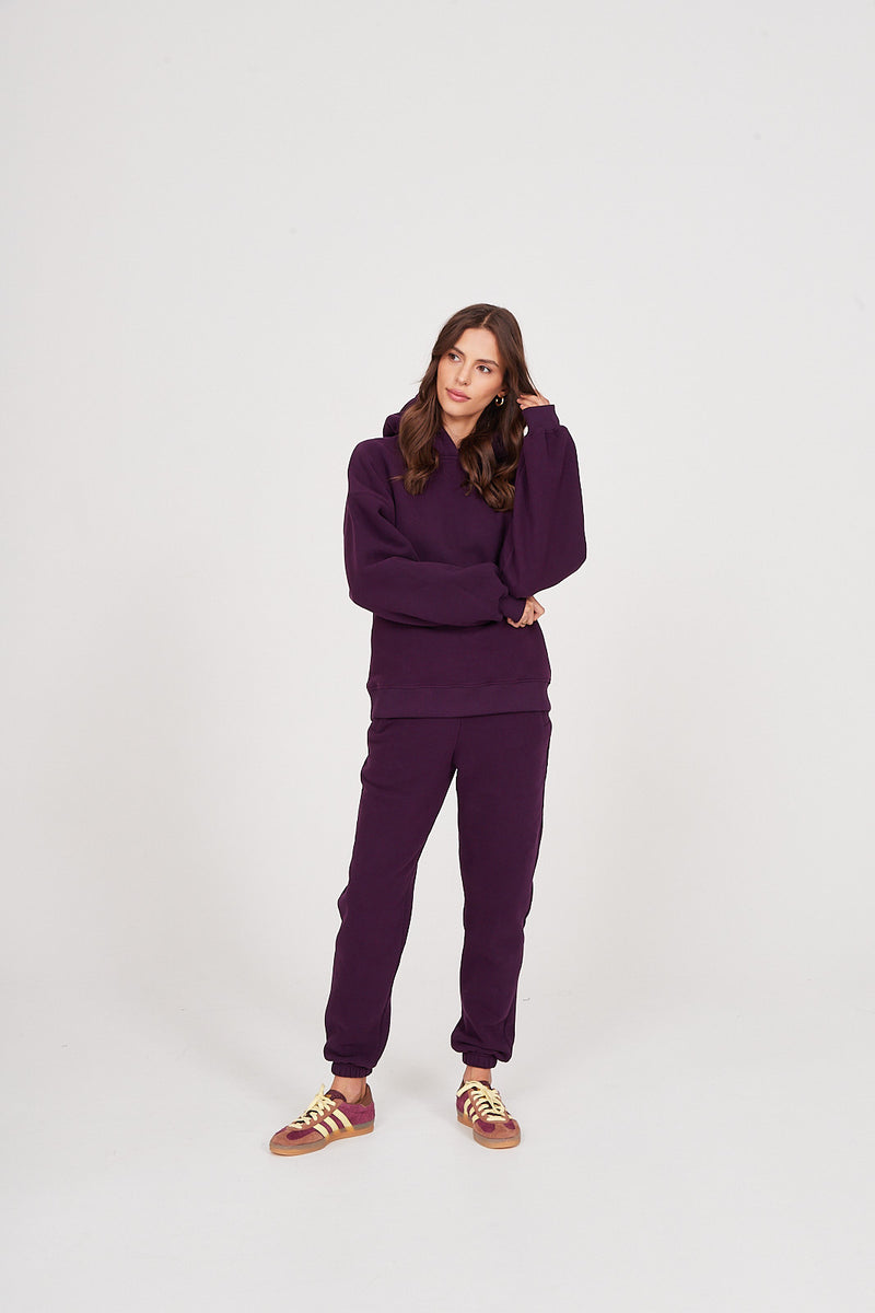 Bluza Boyfriend Hoodie plum