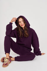 Bluza Boyfriend Hoodie plum