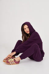 Bluza Boyfriend Hoodie plum