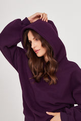 Bluza Boyfriend Hoodie plum