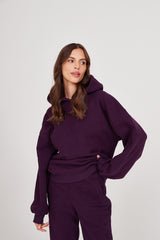 Bluza Boyfriend Hoodie plum