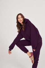 Bluza Boyfriend Hoodie plum